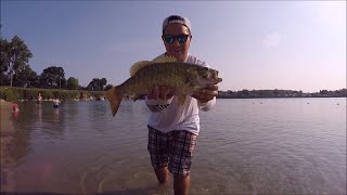 Fishing A Lake Erie Quarry For Monsters Smallies [upl. by Luapnaes455]