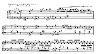 Mozart Sonata movement in B♭ K 400  Walter Klien 1959  VOX SVBX 5406 [upl. by Aretha]