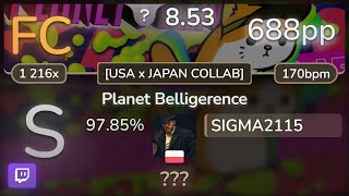 🔴 85⭐ SIGMA2115  Rotteen  Planet Belligerence USA x JAPAN COLLAB V2NFHD 9785 FC 688pp  osu [upl. by Hayne936]