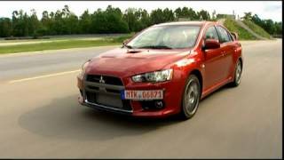 Die MitsubishiStory Tracktest Mitsubishi Evo X [upl. by Annairda721]