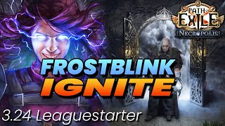 Frostblink Ignite Elementalist League Start Guide  324 Necropolis [upl. by Ahsinek680]