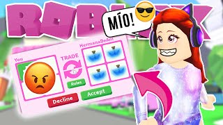 HERMANA FALSA TIENE TODO ESTO ¿CÓMO LO OBTUVO 💸😰  ADOPT ME ROBLOX ESPAÑOL 💖💸 [upl. by Otrebile186]