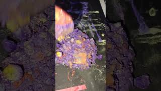 Purple 💜Chalk Mashing chalkasmr satisfying chalksounds relaxing [upl. by Atikehs]