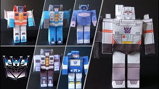 G1 DECEPTICONS PAPERCRAFT  TRANSFORMERS MADE OUT OF PAPER [upl. by Cristabel228]