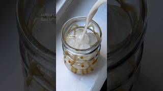 Salted caramel iced latte shortsvideo homecafe [upl. by Noswal]