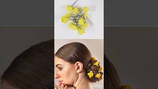 Hair pin diy 🤩viralvideo 1million aditicrafter art hairstyle viralshort 5minitescraft feed [upl. by Yeltrab]