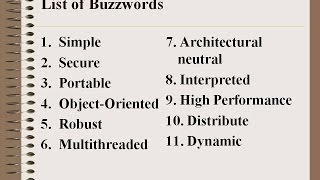 java buzzwords [upl. by Ayak]