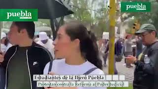 Estudiantes de la Ibero Puebla protestan contra la Reforma al Poder Judicial [upl. by Suellen]