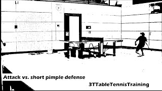 Forehand topspin against defense short pimples  Vorhand Topspin gegen Abwehr kurze Noppen [upl. by Kohsa]