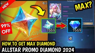 LOGIN TODAY GET MAX PROMO DIAMONDS ALLSTAR 2024  MLBB [upl. by Lovato577]