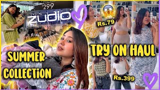 ZUDIO SHOPPING amp TRY ON HAUL At ₹49😍 Summer Tops Dresses Jeans amp Shoes Collection ThatQuirkyMiss [upl. by Josephina]