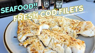 Cod Filets on the Blackstone [upl. by Dnumsed32]