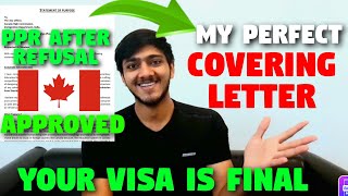 How To Make COVER Letter For Canada Refused Visa  Latter Of Explanation  PPR AFTER REFUSAL CANADA [upl. by Artenra257]