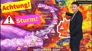 ACHTUNG Orkan und Sturmböen erreichen Europa Viel Regen mild Update Wintertrend [upl. by Yentruok]