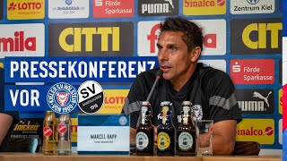 Die Pressekonferenz vor dem Heimspiel gegen den SV Sandhausen 🎙  KSVSVS [upl. by Eisinger639]