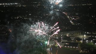 Downend around Table Firework Display 2024 from above DJI Air 3S [upl. by Etterraj]