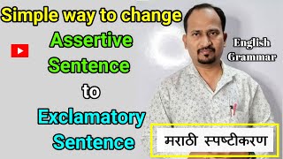 Simple Way to change Assertive to exclamatory sentence In EnglishGrammar EnglishForLeasrners [upl. by Akeme]