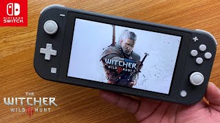 The Witcher 3 Wild Hunt Nintendo Switch Lite Gameplay [upl. by Joashus]