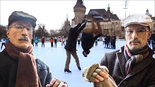 Old Man Ice Skating Prank PART 2  Backflip on ice  Acroice [upl. by Laenej]