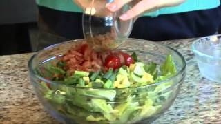 Shrimp Avocado Bacon Salad Recipe Video [upl. by Schlicher]