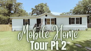 ✨NEW✨ MOBILE HOME TOUR PT 2  Doublewide Mobile Home [upl. by Tiana245]