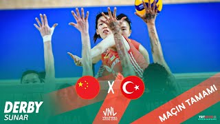 Maçın Tamamı  Türkiye  Çin quot2024 Kadınlar VNL Hong Kong Etabı 3 Maçquot X Derby [upl. by Francyne]