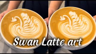 SWAN LATTE ART TUTORIALS  HOW TO MAKE SWAN LATTE ART [upl. by Zabrine884]