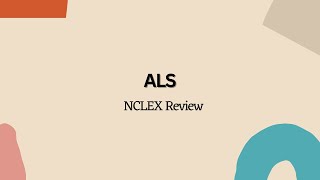 Amyotrophic Lateral Sclerosis ALS  NCLEX Nursing Review [upl. by Mcgruter263]