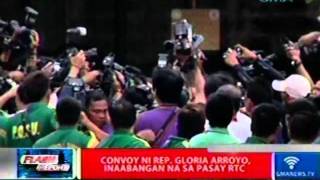 Flash Report Convoy ni exPres Gloria Arroyo inaabangan na sa Pasay RTC 022312 [upl. by Assenat]