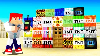 DESTRUINDO CONSTRUÇÕES COM AS NOVAS TNT DO MINECRAFT [upl. by Aidroc408]