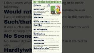 Correlative Conjunctions ✨ltrending english learn viral [upl. by Nireil994]