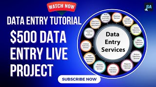 🔥500 ডলারের ডাটা এন্ট্রি প্রজেক্ট  500 Web Research Data Entry Live Project  Sharah Academy [upl. by Efron555]