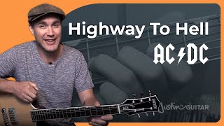 Highway To Hell Guitar Lesson  ACDC [upl. by Hillegass]