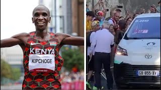 Worlds Greatest Marathon Runner Eliud Kipchoge Takes a TAXI to the Finish line in Paris Olympic [upl. by Roid]