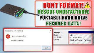 DONT FORMAT Rescue Your Undetectable External USB Hard Drive amp Recover Data  LED keeps Blinking [upl. by Jump724]