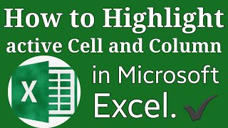 how to highlight column and rows in Microsoft excel  how to customise cell color of column and rows [upl. by Magnolia]