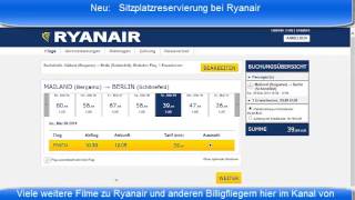 neue Sitzplatzreservierung bei Ryanair [upl. by Noeht]