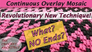 25  Continuous Overlay Mosaic Crochet with NO ENDS [upl. by Sanger]