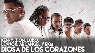 KenY Zion Lobo Lennox Arcangel RKM  Diosa de los Corazones La Formula Lyric Video [upl. by Alehtse789]