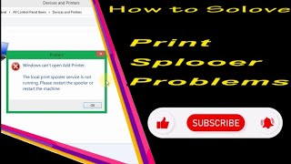 How to fix problems with Print Spooler 1 100 Solved Worked  Windows 1087 [upl. by Jennings193]