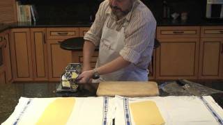 Homemade Pasta Rolling out the dough [upl. by Bonnie326]