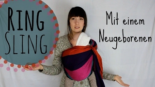 RING SLING gekippt  Anleitung und Tipps  Tragetuch binden [upl. by Euqinoj]