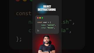 What is the object destructure in javascript javascript javascripttutorial [upl. by Kcim]