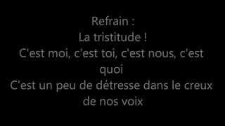 La Tristitude  Oldelaf  Lyrics [upl. by Ivana236]