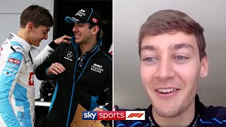 George Russell talks eRacing and taking out Albon  Williams special Sky F1 Vodcast [upl. by Lenard]