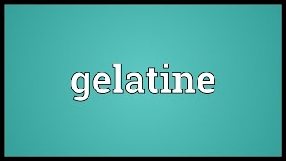 Gelatine Meaning [upl. by Ailimaj]