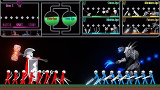 Stickman Fight  War of The Ages  Marble amp Ragdoll battle [upl. by Alyel]