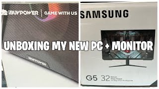 UNBOXING PC  iBUYPOWER  SLATE 8 MESH GAMING DESKTOP PC  INTEL CORE I7  SAMSUNG ODYSSEY G51C 32quot [upl. by Atalaya267]