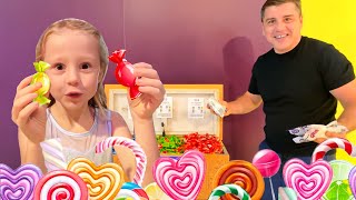 Nastya and dad in the museum of sweets [upl. by Erlina]