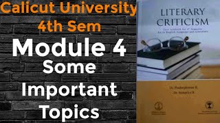 Literary Criticism4th SemModule 4Important Topics [upl. by Amron614]